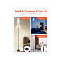 Smart Ambient Floor Lamp With Foot Switch Full-Range Brightness & Color Adjustment for Living Room or Bedroom