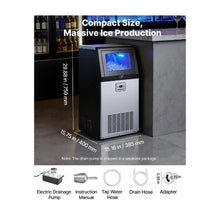 Automatic Commercial Built-In or Freestanding Ice Maker Machine with Pump 100 lbs/24H with 30 lb Storage Bin