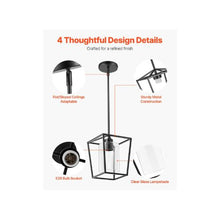 Modern Single Light Industrial Pendant Lighting for Kitchen & Hallway