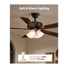 Replacement Ceiling Fan Light Kit Module Four Bulb Fixture with Pull Chain Control