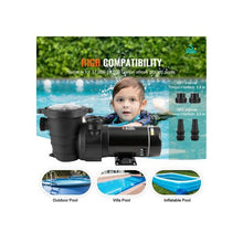 3450 RPM High-Flow 110V Single Speed Water Pump for Above Ground Pool Systems