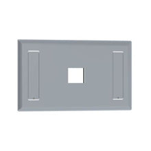 Flat Vertical Faceplate Single Gangs Keystone Module International Gray NK1FIGY