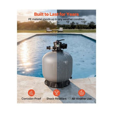 24 Inch 65 GPM Sand Pool Filter System Above Ground & Inground Swimming Pool Filter with 7 Way Valve