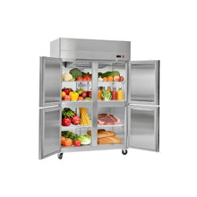 48 Inch Commercial Upright Refrigerator 31.4 Cu.Ft. 4 Door Stainless Steel  with Auto Defrost & Adjustable Shelves