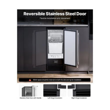 Built-In Undercounter Ice Maker Machine with 50 Lbs/Day Storage & Drain System
