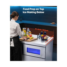 Heavy Duty 220 LBS/24H Commercial Freestanding Ice Maker Machine with Stainless Steel Worktop