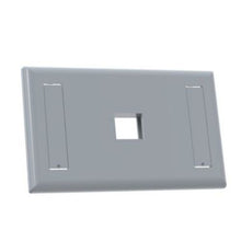 Flat Vertical Faceplate Single Gangs Keystone Module International Gray NK1FIGY