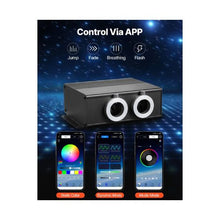 20W High Density Twinkle Fiber Optic Star Ceiling Lighting Kit With Bluetooth 900 pcs