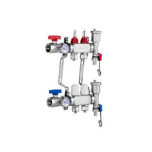 2 Branch Radiant Heating PEX Manifold, Stainless Steel 1/2 Tubing Distribution Manifold Kit for Hydronic Floor Heating with Adapters