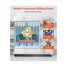 85 Inch Commercial Reach In Freezer 66.9 Cu.Ft. 3-Door Stainless Steel Upright Freezer with Auto Defrost & Adjustable Shelves