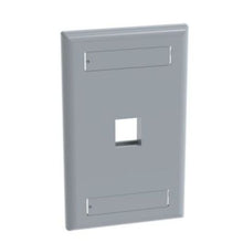 Flat Vertical Faceplate Single Gangs Keystone Module International Gray NK1FIGY