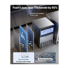 Large Capacity Professional Commercial Built-In or Freestanding Ice Maker with 50 lb Ice Storage