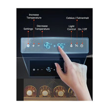 32 Bottle Dual Zone Wine Cooler Refrigerator with Glass Door & Adjustable Temperature Control