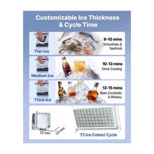 Large Capacity Professional Commercial Built-In or Freestanding Ice Maker with 50 lb Ice Storage