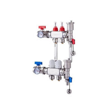 2 Branch Radiant Heating PEX Manifold, Stainless Steel 1/2 Tubing Distribution Manifold Kit for Hydronic Floor Heating with Adapters
