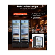 12.7 Cu.Ft Commercial Display Beverage Refrigerator with Glass Door Flexible Adjustable Shelves Design for Shops, Bars & Home