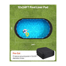 12 x 24 Ft Oval Pool Liner Underlayment Pad Heavy Duty Protective Mat for Puncture and Wear Resistance