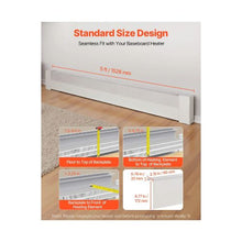 5 ft Basic Baseboard Heater Cover Replacement White Steel Front Cover Easy-to-Install
