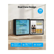 Stainless Steel Compact 1.6 Cu.Ft Single Door Mini Refrigerator with Freezer Compartment for Home & Office