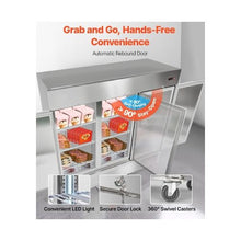 85 Inch Commercial Reach In Freezer 66.9 Cu.Ft. 3-Door Stainless Steel Upright Freezer with Auto Defrost & Adjustable Shelves