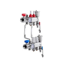 2 Branch Radiant Heating PEX Manifold, Stainless Steel 1/2 Tubing Distribution Manifold Kit for Hydronic Floor Heating with Adapters