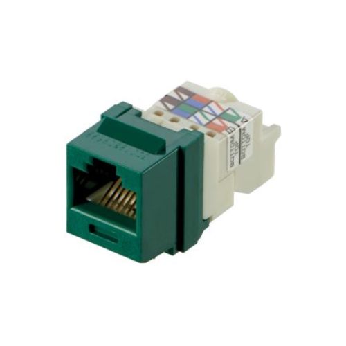 Category 6 Unshielded TP Style Keystone Jack Module Green NK6TMGR