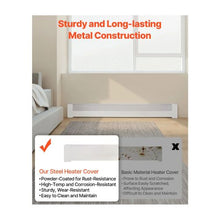 5 ft Basic Baseboard Heater Cover Replacement White Steel Front Cover Easy-to-Install