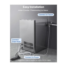 Large Capacity Professional Commercial Built-In or Freestanding Ice Maker with 50 lb Ice Storage