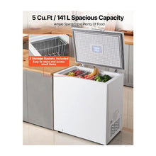 4.77 Cu.Ft Storage Household Chest Freezer with 2 Removable Baskets & Mechanical Control