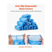 Automatic Disposable Shoe Cover Dispenser with 100 Non-Slip Shoe Covers Fits Up to US Size 11 Silver