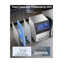 Large Capacity Indoor Commercial Ice Machine 360 lbs/24H with Adjustable Ice Thickness
