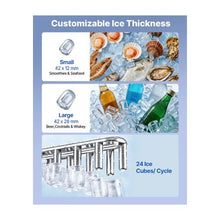 Professional Stainless Steel Commercial Ice Maker Machine 100 lbs/24H with 35 lbs Storage Bin