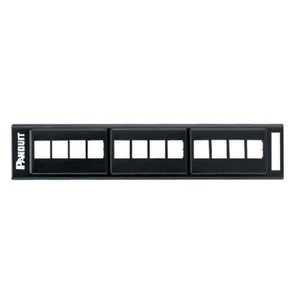 12 Port Front Access Wall Mount Flat Patch Panel Black NKFP12W