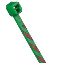 Cross Section Miniature Striped Premium Cable Tie Green With Red PLT1M-L5-2 (Pack of 50)