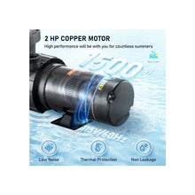 2.0 HP Single-Speed Above Ground Swimming Pool Pump with 115V Motor and High-Flow Performance