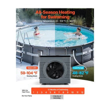 14710 BTU Pool Heat Pump Electric Swimming Pool Heater & Cooler 5.13 COP Heating & Cooling Smart Inverter Compressor GFCI Protection