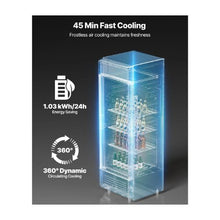 6.9 Cu.Ft Commercial Glass Door Merchandiser Refrigerator with LED Lighting & Customizable Lightbox Black