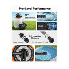 Complete 12-Inch Swimming Pool Sand Filter Pump with Advanced Water Cleaning System