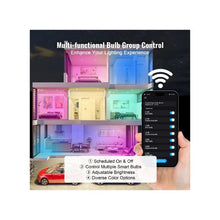 800 Lumens Intelligent Color-Changing Wireless Smart LED Bulbs 4 Pack with Voice Assistant Support