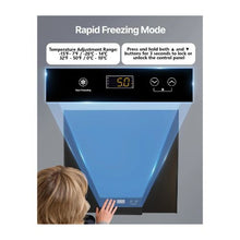 Compact Deep Freezer 3.3 Cu.Ft with Quiet Compressor Adjustable Thermostat Top Lid Design Black