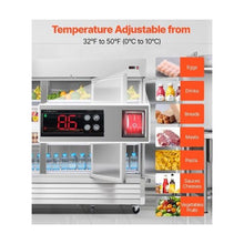 Large Capacity 85 Inch Commercial Reach In Refrigerator 69 Cu.Ft 3 Door Stainless Steel Upright Fridge with Auto-Defrost & Digital Controls