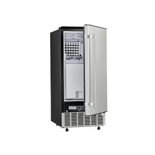 Compact Commercial 80 Lbs/Day Undercounter Built-In Ice Maker with Stainless Steel Door for Flexible Installation