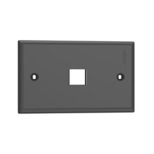 1 Port Single Gang Flush Mount Faceplate With Adhesive Label Black NK1FNBL