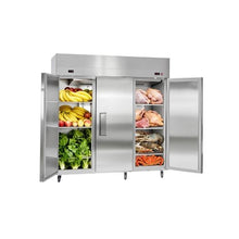  72 Inch Wide Commercial Reach-In Refrigerator and Freezer Combo Stainless Steel 3 Door Upright Food Storage Unit with 51 Cu.Ft