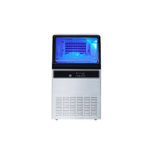 High Capacity Freestanding Commercial Ice Maker Machine with Pump 130 lbs/24H and 33 lb Storage Bin