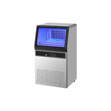 High Capacity Freestanding Commercial Ice Maker Machine with Pump 130 lbs/24H and 33 lb Storage Bin