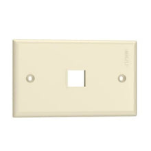 1 Port Single Gang Flush Mount Faceplate With Adhesive Label Electric Ivory NK1FNEI