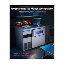 265 LBS/24H Commercial Ice Maker Machine with Stainless Steel Worktop & Self-Cleaning Function