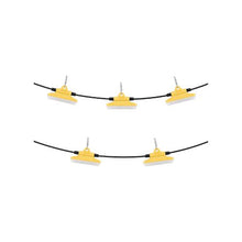 50FT LED 5 Head Construction String Work Lights – 75W IP65 Waterproof 7,500 Lumens for Indoor/Outdoor