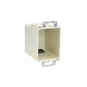 Single Gang Fiberglass Nonmetallic Electrical Junction Box Off White 9368-EK